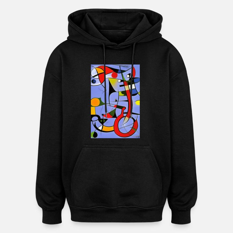 Abstrakte Kunst - Oversized Unisex Hoodie - Schwarz