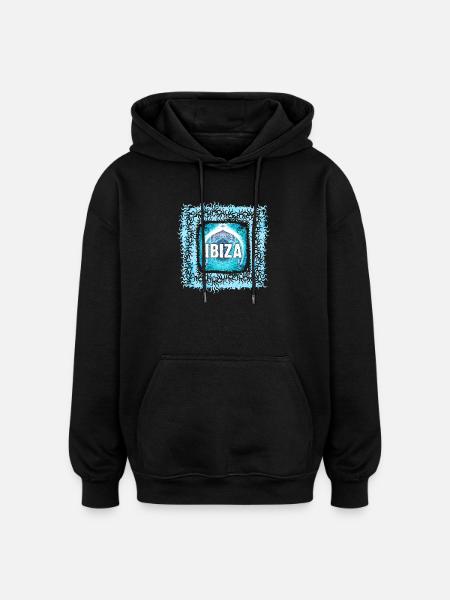 Ibiza Electronics Art Design - Oversized Unisex Hoodie - black