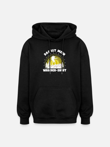 Wandern Statement Bergsteigen Klettern Statement - Oversized Unisex Hoodie - Schwarz