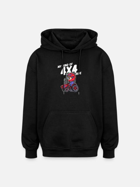Traktor Jungbauer Landleben Statement Fahrzeug - Oversized Unisex Hoodie - Schwarz
