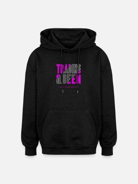 Trading Queen - Oversized Unisex Hoodie - black