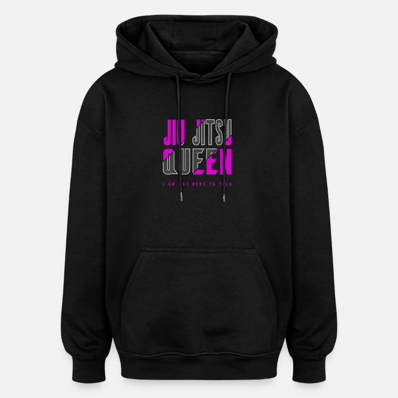 Reine du Jiu Jitsu - Sweat à capuche oversize unisexe - noir