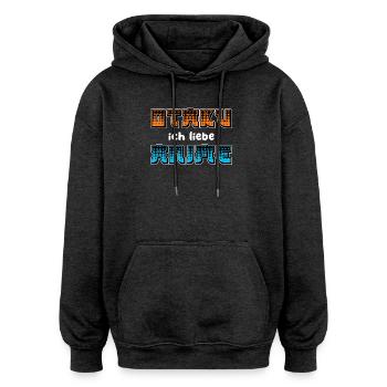Manga Déclaration Anime Comic Otaku Japonais - Sweat à capuche oversize unisexe - charbon - Devant - Noah (186cm)