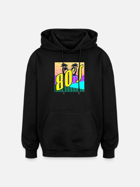 80s Party - Oversized Unisex Hoodie - black