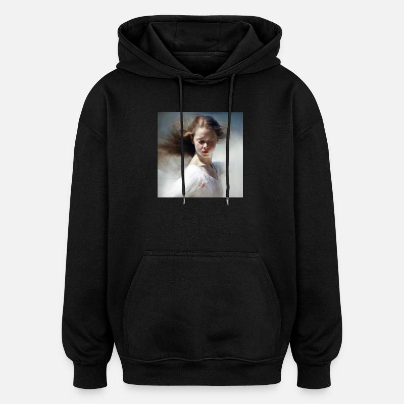 Frauenmalerei 01 - Oversized Unisex Hoodie - Schwarz