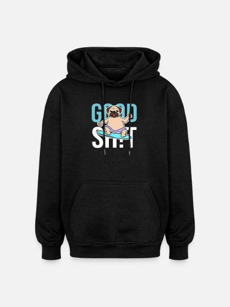 Hund Statement Haustiere Lieblingstier Kuscheltier - Oversized Unisex Hoodie - Schwarz