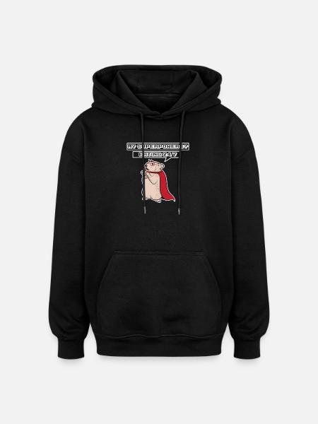 Mouse Statement Pets Pet Pet - Oversized Unisex Hoodie - black