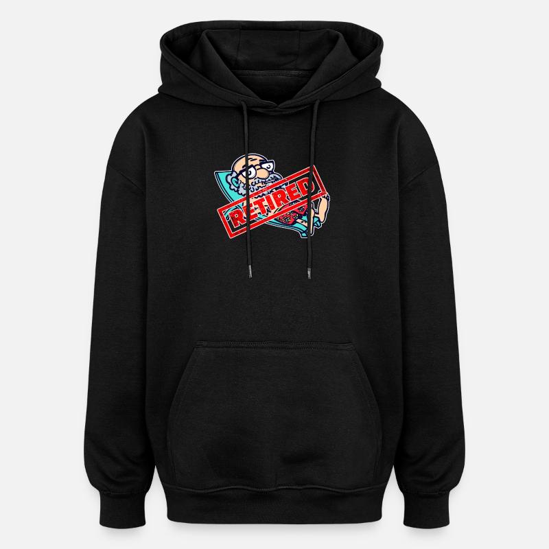 Retraite des aînés Dire retraite - Sweat à capuche oversize unisexe - noir