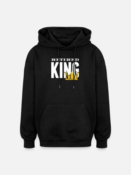 Déclaration de retraite Retraite Retraite - Sweat à capuche oversize unisexe - noir
