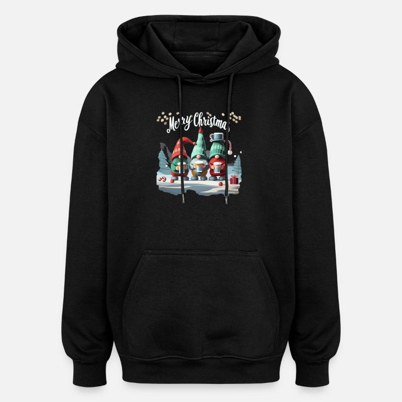 JOYEUX NOËL - Sweat à capuche oversize unisexe - noir
