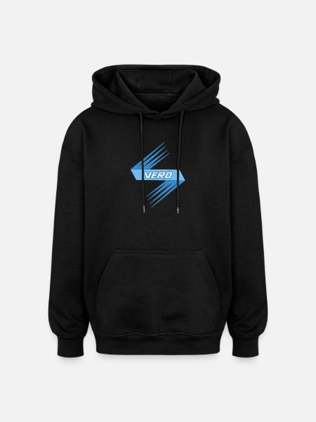 Véro - Sweat à capuche oversize unisexe - noir