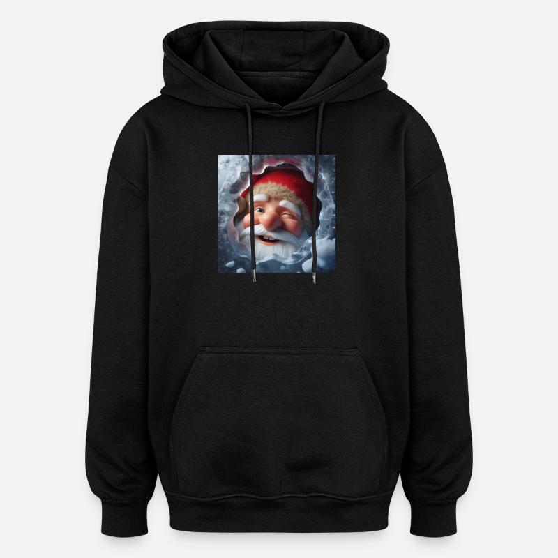 Imp looking through ice laughing - Oversized Unisex Hoodie - black