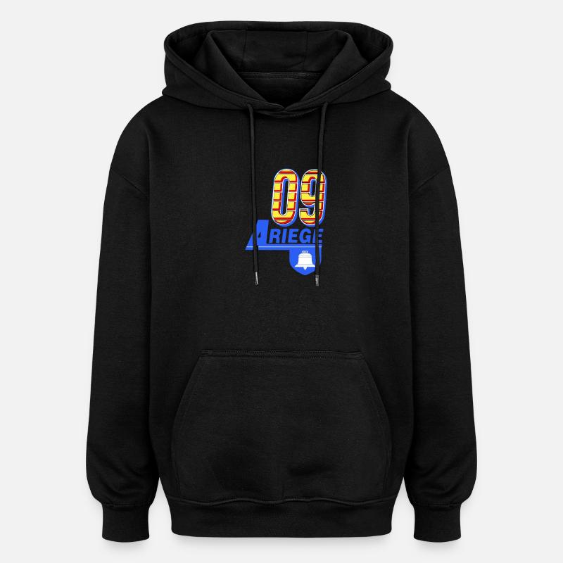 Ariège - Oversized Unisex Hoodie - Schwarz