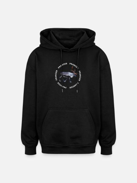 PRANCER - Sweat à capuche oversize unisexe - noir