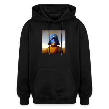 Surreal 10 - Oversized Unisex Hoodie - black - Front - Noah (186cm)