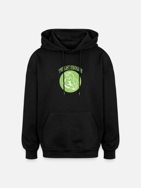 Der letzte Dino - Oversized Unisex Hoodie - Schwarz