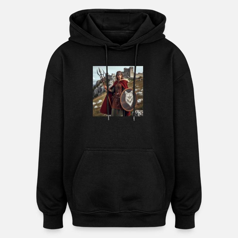 Wikinger-Krieger - Oversized Unisex Hoodie - Schwarz