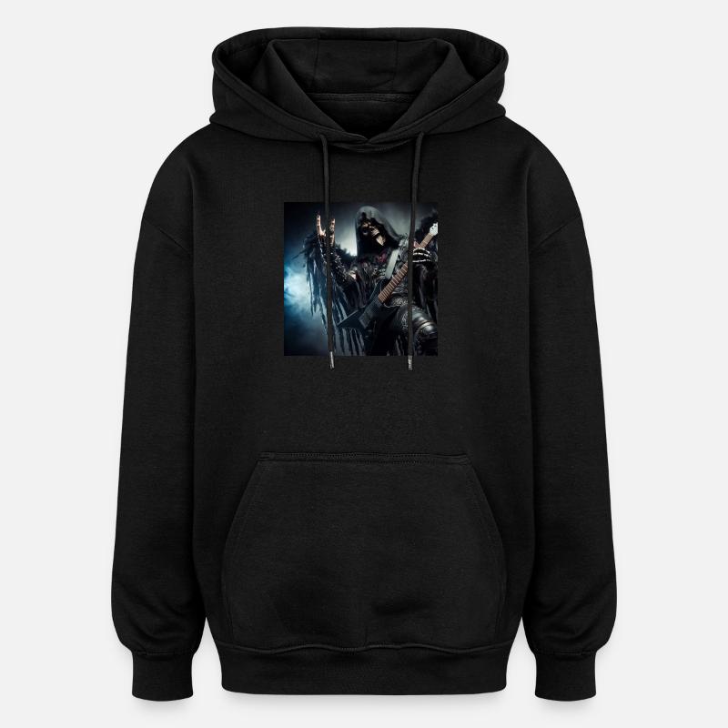 La Faucheuse est lourde - Sweat à capuche oversize unisexe - noir