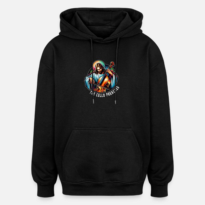 Das Cello predigt Jesus Christus - Oversized Unisex Hoodie - Schwarz