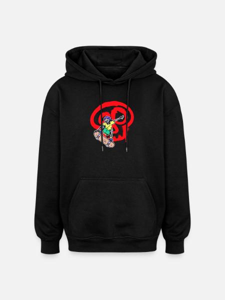 Drawing Illustration Tattoo Graffiti Street Art - Oversized Unisex Hoodie - black