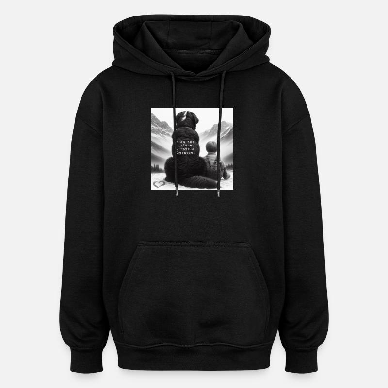 Bouvier bernois - Sweat à capuche oversize unisexe - noir