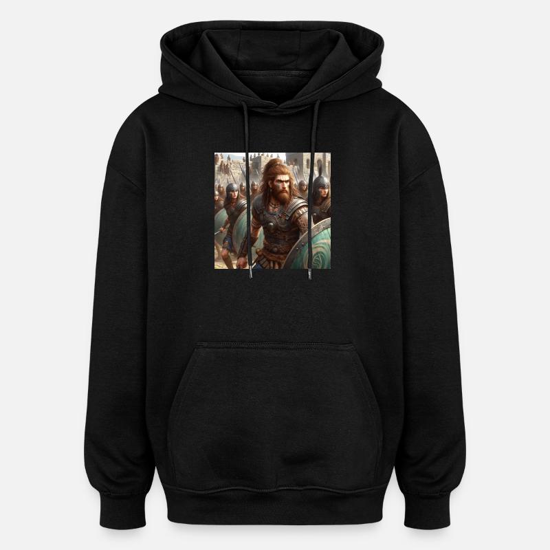 Celtiberians defending Numancia - Oversized Unisex Hoodie - black