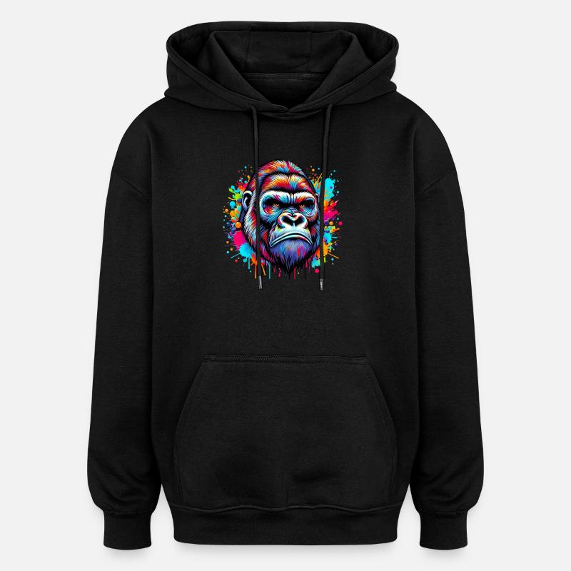 Gorilla - Oversized Unisex Hoodie - black