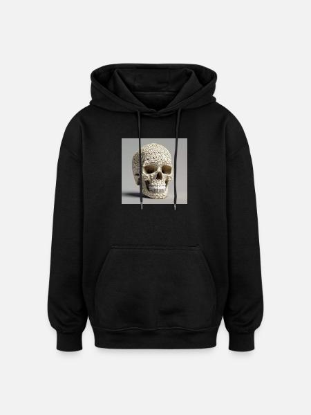 Skull Number 63 - Oversized Unisex Hoodie - black