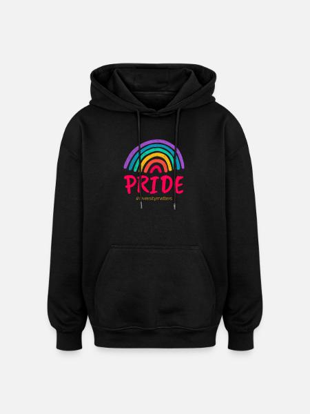 Pride rose #diversitymatters - Sweat à capuche oversize unisexe - noir