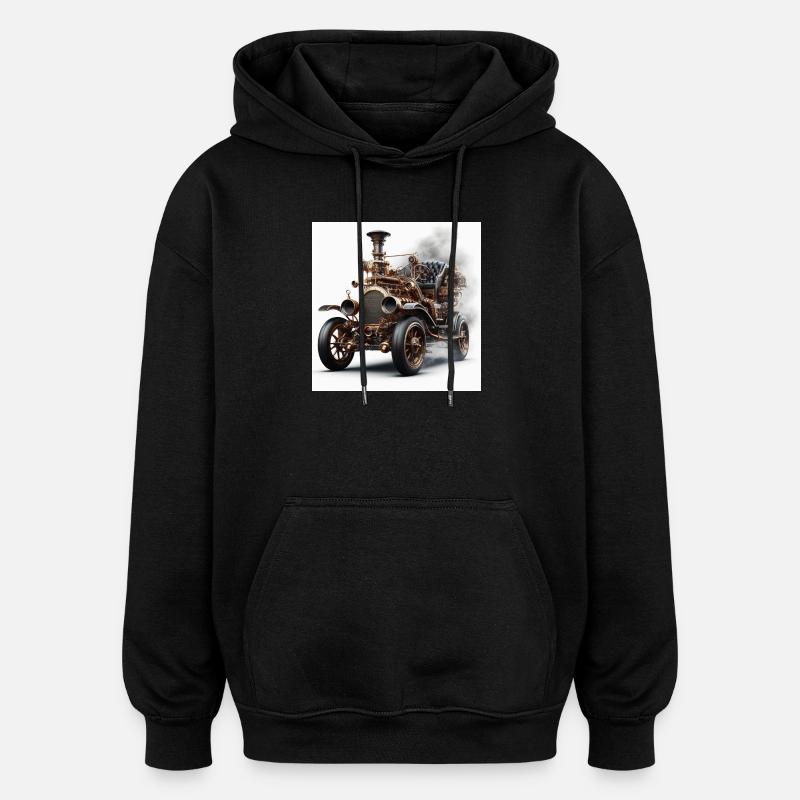 Wagon à vapeur - Sweat à capuche oversize unisexe - noir
