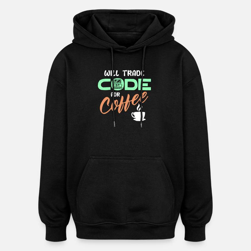 Programmer Developer Code Statement Computer - Oversized Unisex Hoodie - black