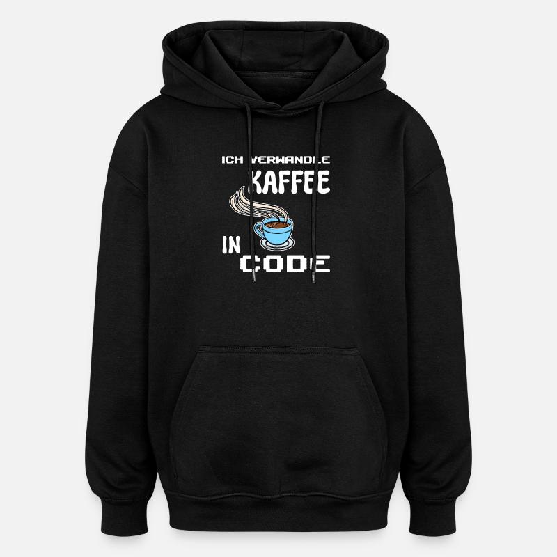 Developer Computerfreak Statement Coden Skripting - Oversized Unisex Hoodie - Schwarz