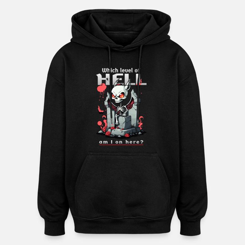 Squelette d’animal kawaii - Sweat à capuche oversize unisexe - noir