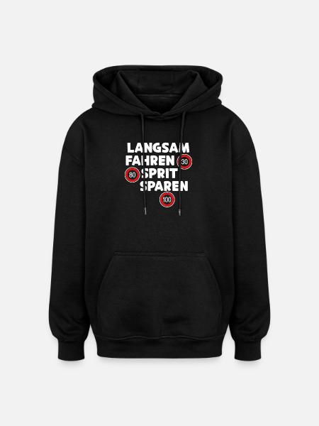 Tankstelle Energie Tanken Statement Strom Antrieb - Oversized Unisex Hoodie - Schwarz