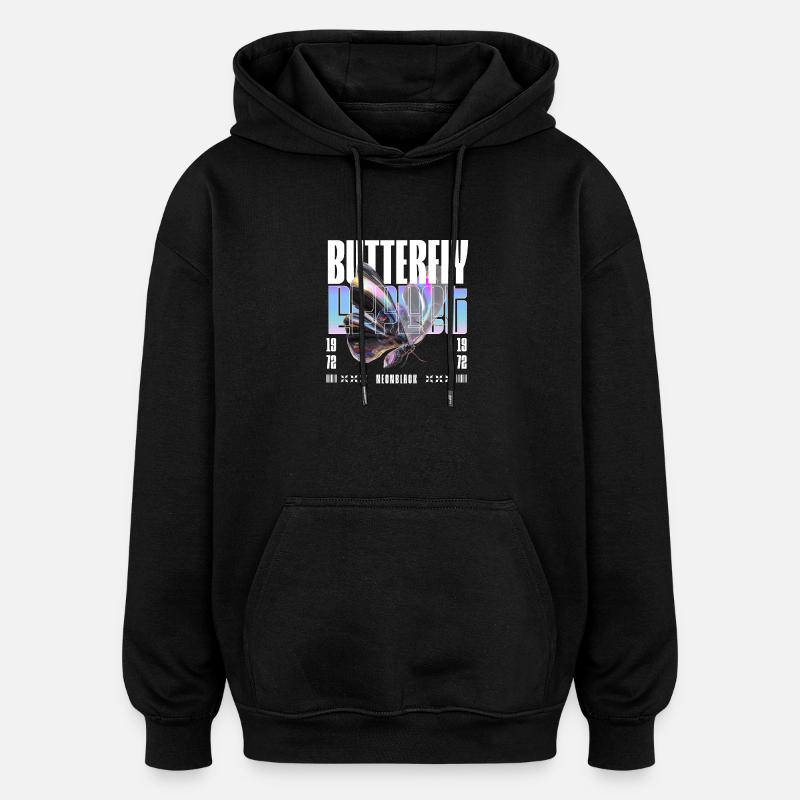 Butterfly Effect Holo - Oversized Unisex Hoodie - black