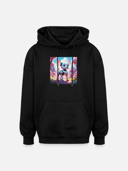 Robodog - Oversized Unisex Hoodie - black