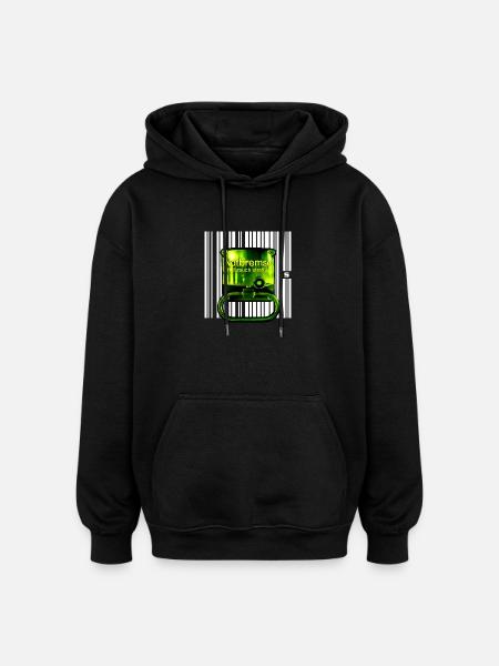 SPOT - STOP - Oversized Unisex Hoodie - black