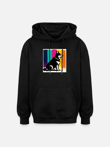 Dog - Oversized Unisex Hoodie - black