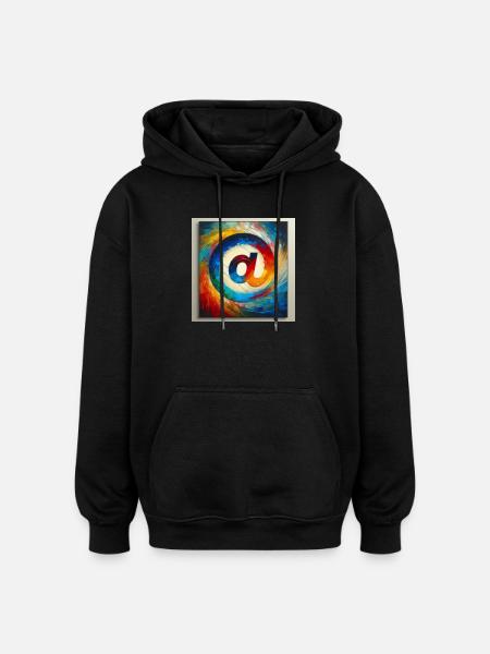 Symbol 6 - Oversized Unisex Hoodie - black