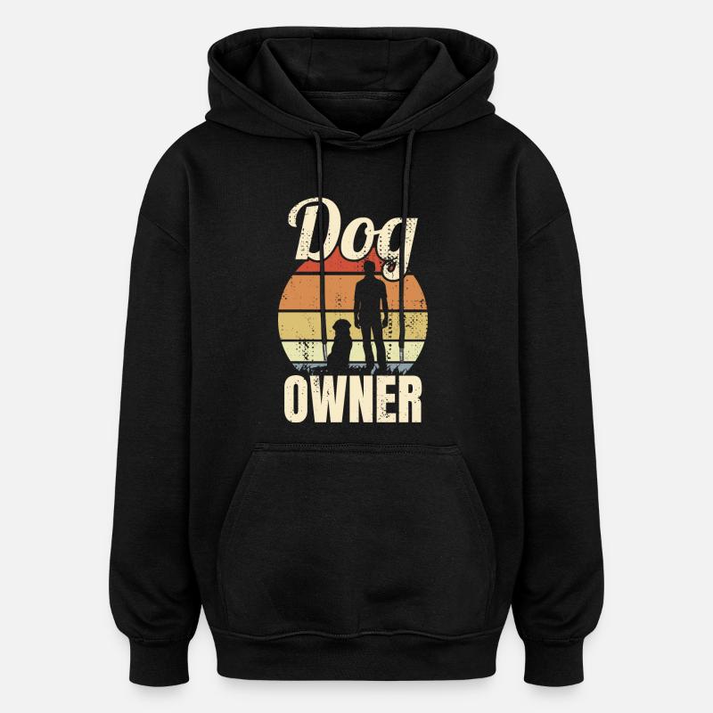 Propriétaire de chien - Sweat à capuche oversize unisexe - noir