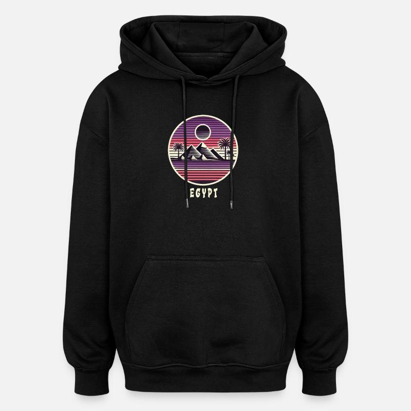 Ägypten Pyramiden Design - Oversized Unisex Hoodie - Schwarz