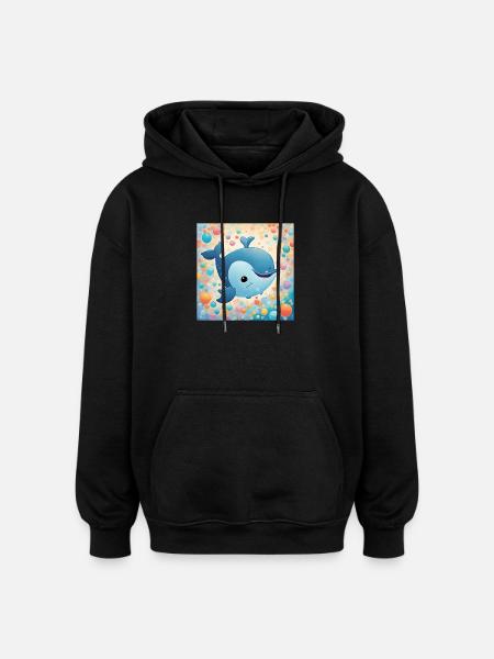 Baby poster, nursery, infant - Oversized Unisex Hoodie - black