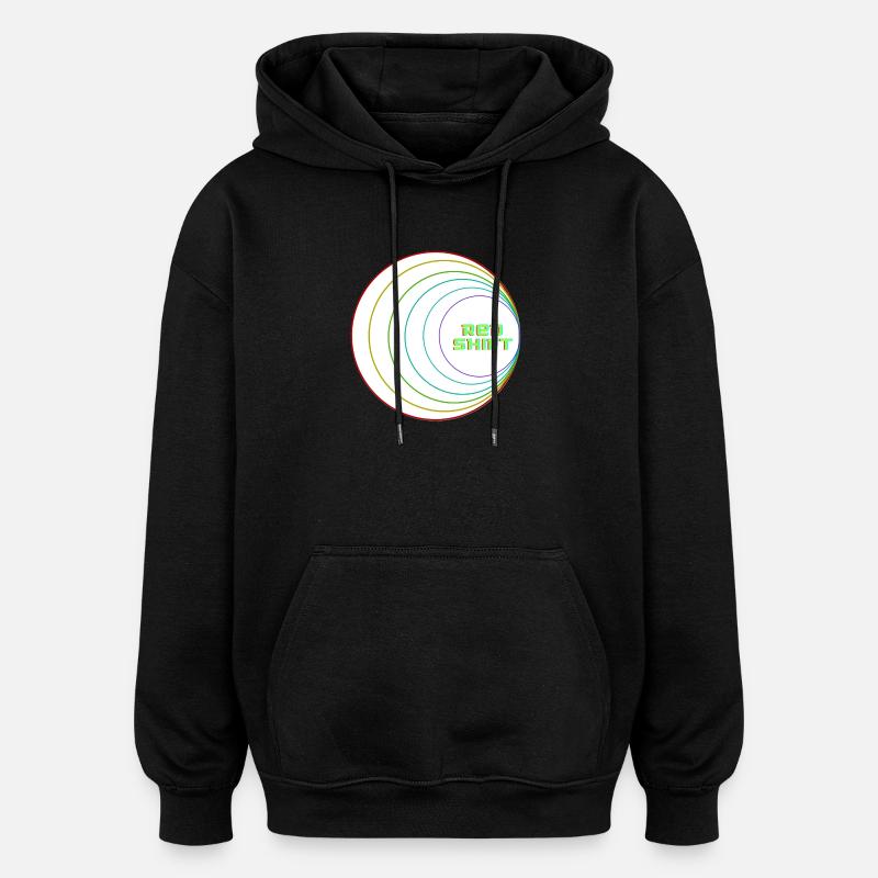 Décalage vers le rouge - Sweat à capuche oversize unisexe - noir