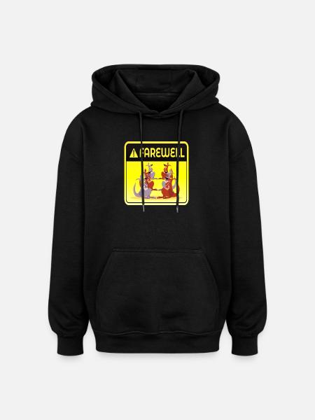 FAREWELL TEAM GROUP - Oversized Unisex Hoodie - black