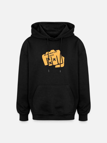 Fists Card Graphic - Oversized Unisex Hoodie - black