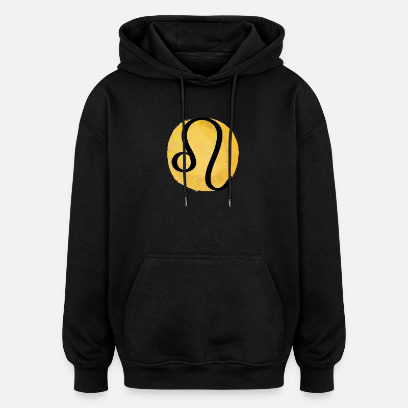 Sternzeichen Löwe - Oversized Unisex Hoodie - Schwarz