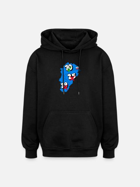 Région franche comté - Sweat à capuche oversize unisexe - noir