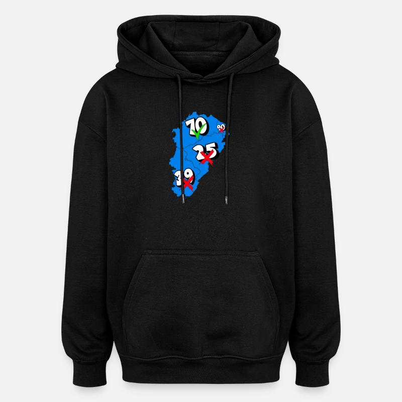 Région franche comté - Sweat à capuche oversize unisexe - noir