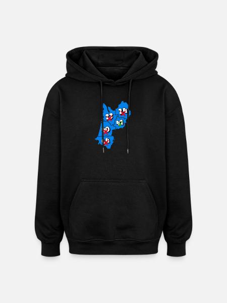 Aquitaine Region - Oversized Unisex Hoodie - black