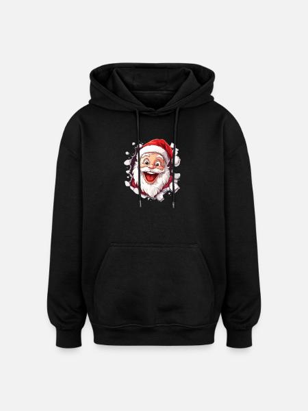 Joyeux Père Noël - Sweat à capuche oversize unisexe - noir